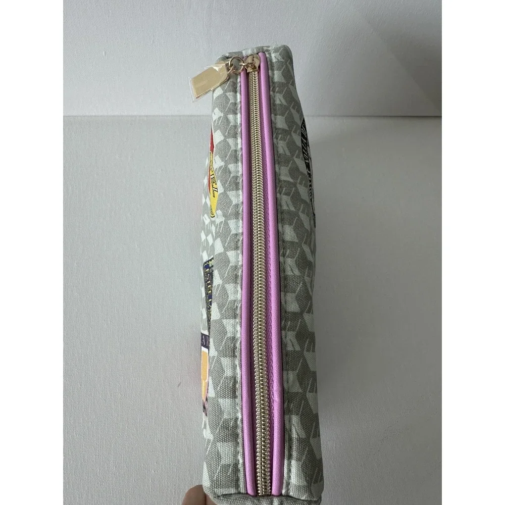 Estee Lauder khaki Printed Cosmetic‎ Makeup Bag